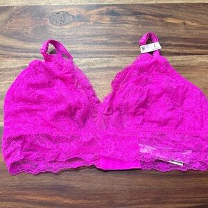 NWT Victoria’s Secret Lace Bralette in Vibrant Pink size L